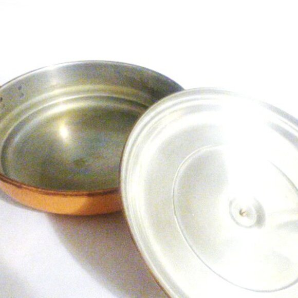 Vintage COPPER FRYING PAN Copper SKILLET Fire Stove Camping Wood Stove - Picture 7 of 8